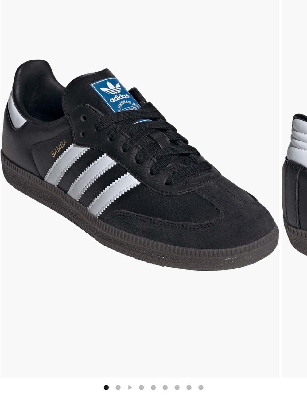 adidas Samba Black with Silver Stripes